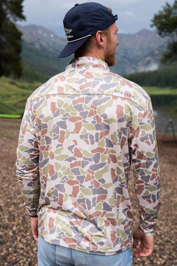 Performance Quarter Zip - Driftwood Camo