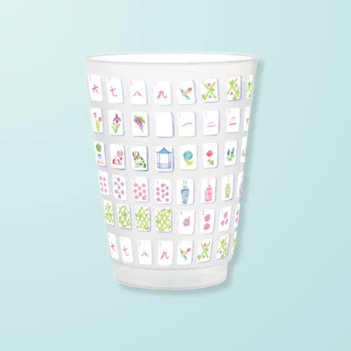 Mahjong Wreath Frosted Cup