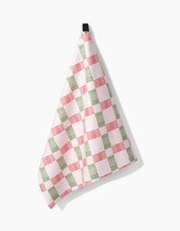 Geometry - Be Merry Plaid Tea Towel