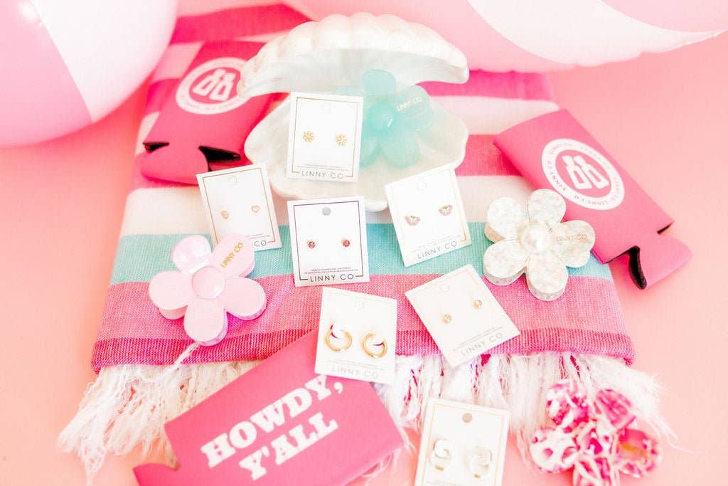 Screwback Stud Earrings - Juliet Clear 5mm