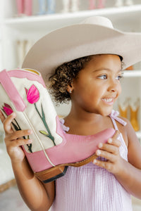 Screwback Stud Earrings - Tulip Cowgirl Boot