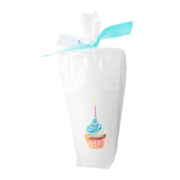 Happy Birthday Frosted Cups | Set of 6 (Double Sided)