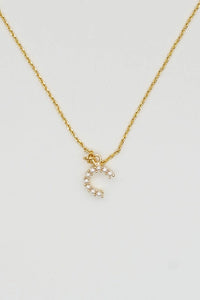 Brenda Grands Jewelry - Dainty Love Pearl Initial Necklace
