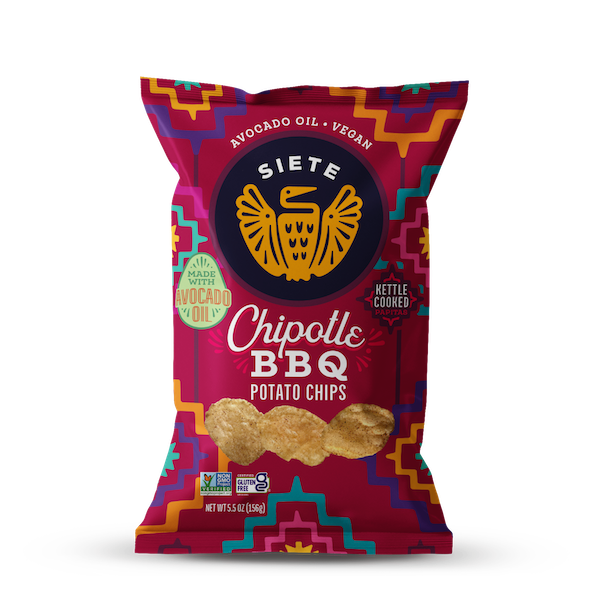 Siete Foods - Chipotle BBQ Kettle Cooked Potato Chips - 24 bags