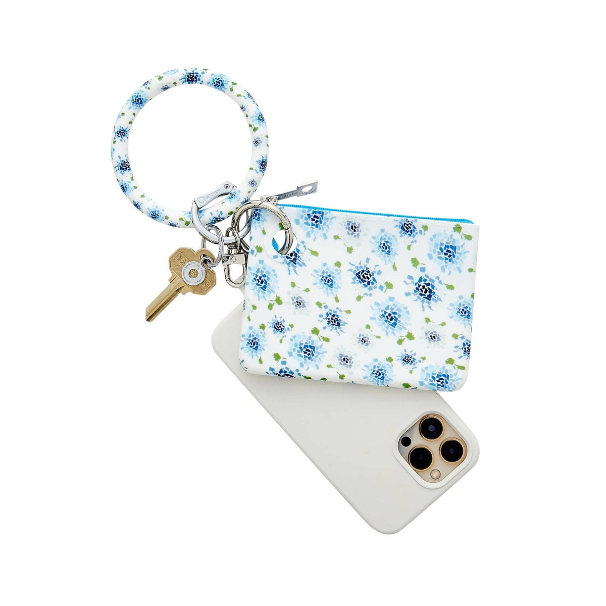 Silicone Big O® Key Ring - 50 States Blue