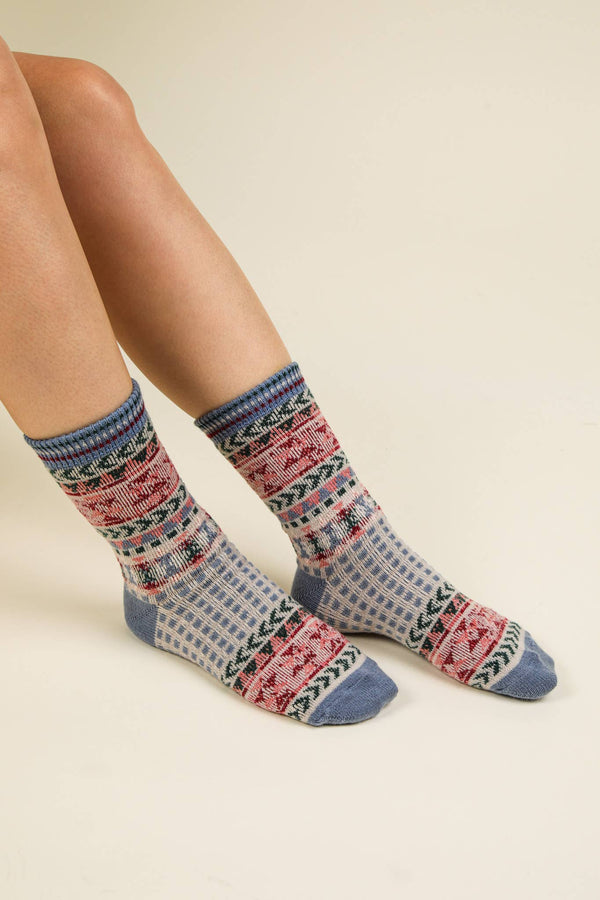 Geometric Graphic Crew Socks