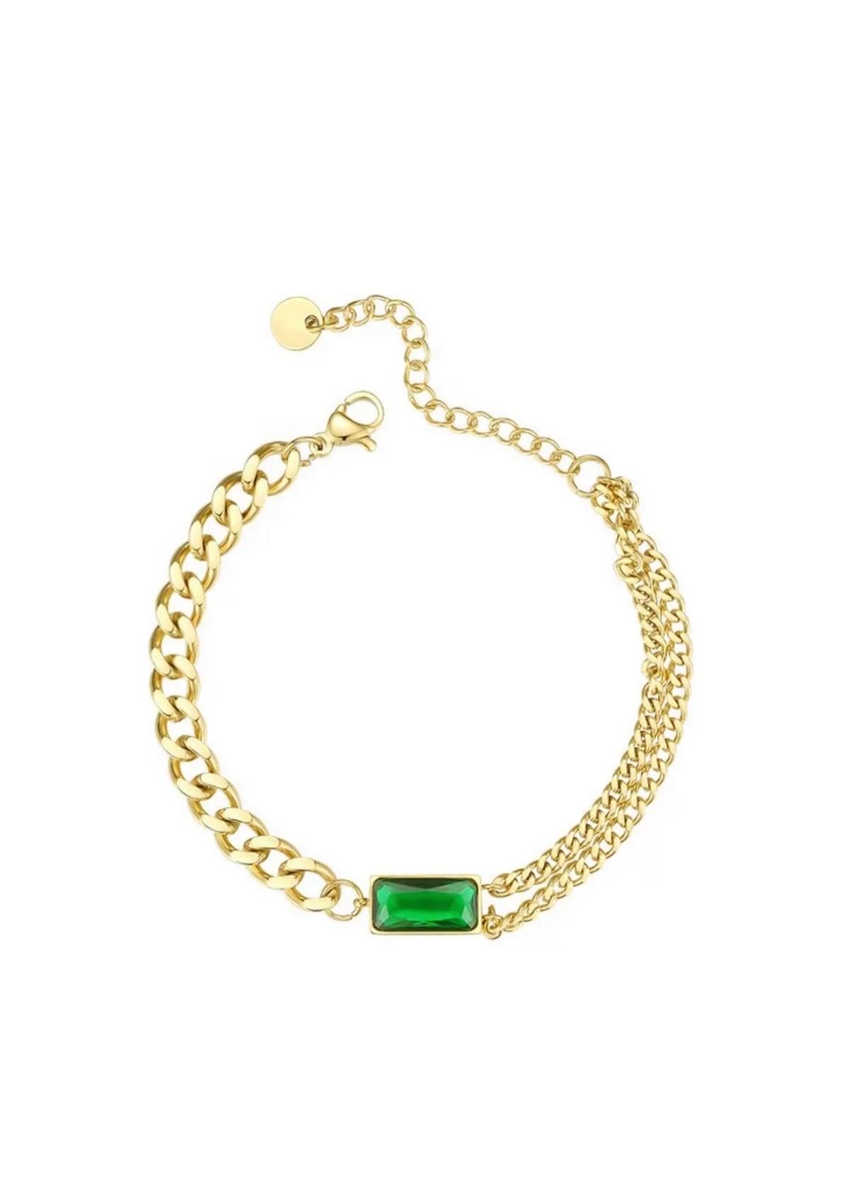 Emerald Chain Bracelet