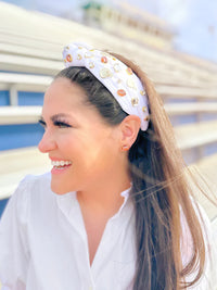 Fan Gear Football Headband - White