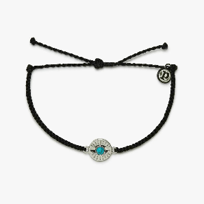 Puravida® Gemstone Eye Coin Silver Bracelet