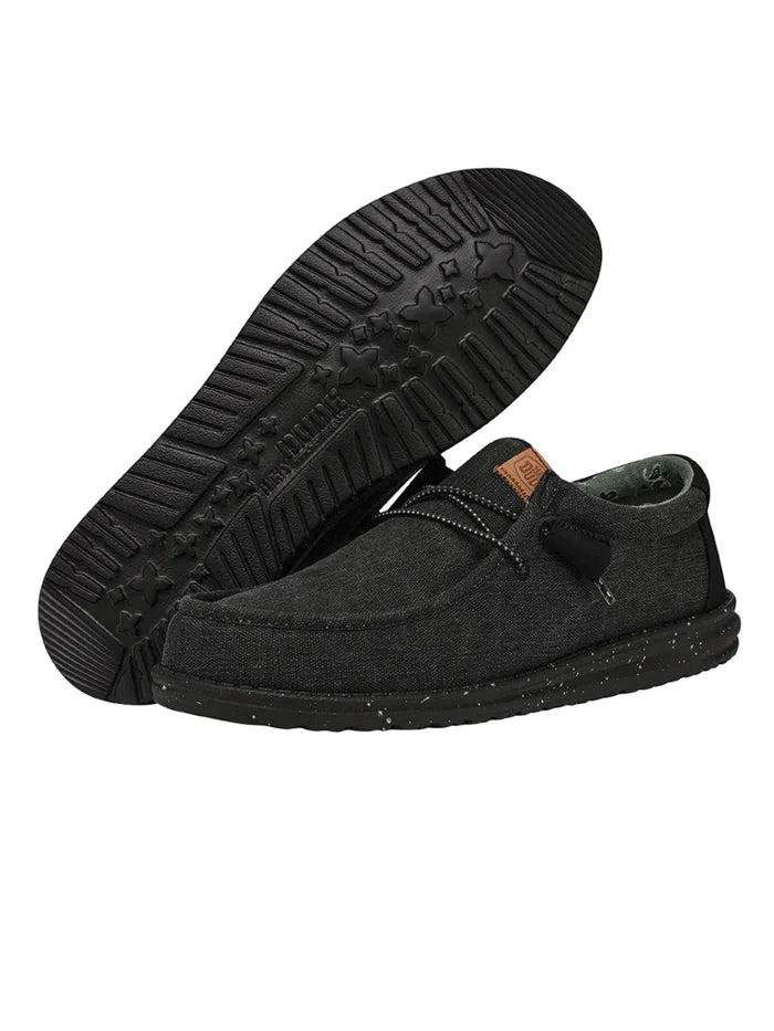 Hey Dude Wally Washed Canvas - Black