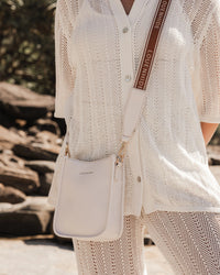 Parker Logo Crossbody Bag - Vanilla