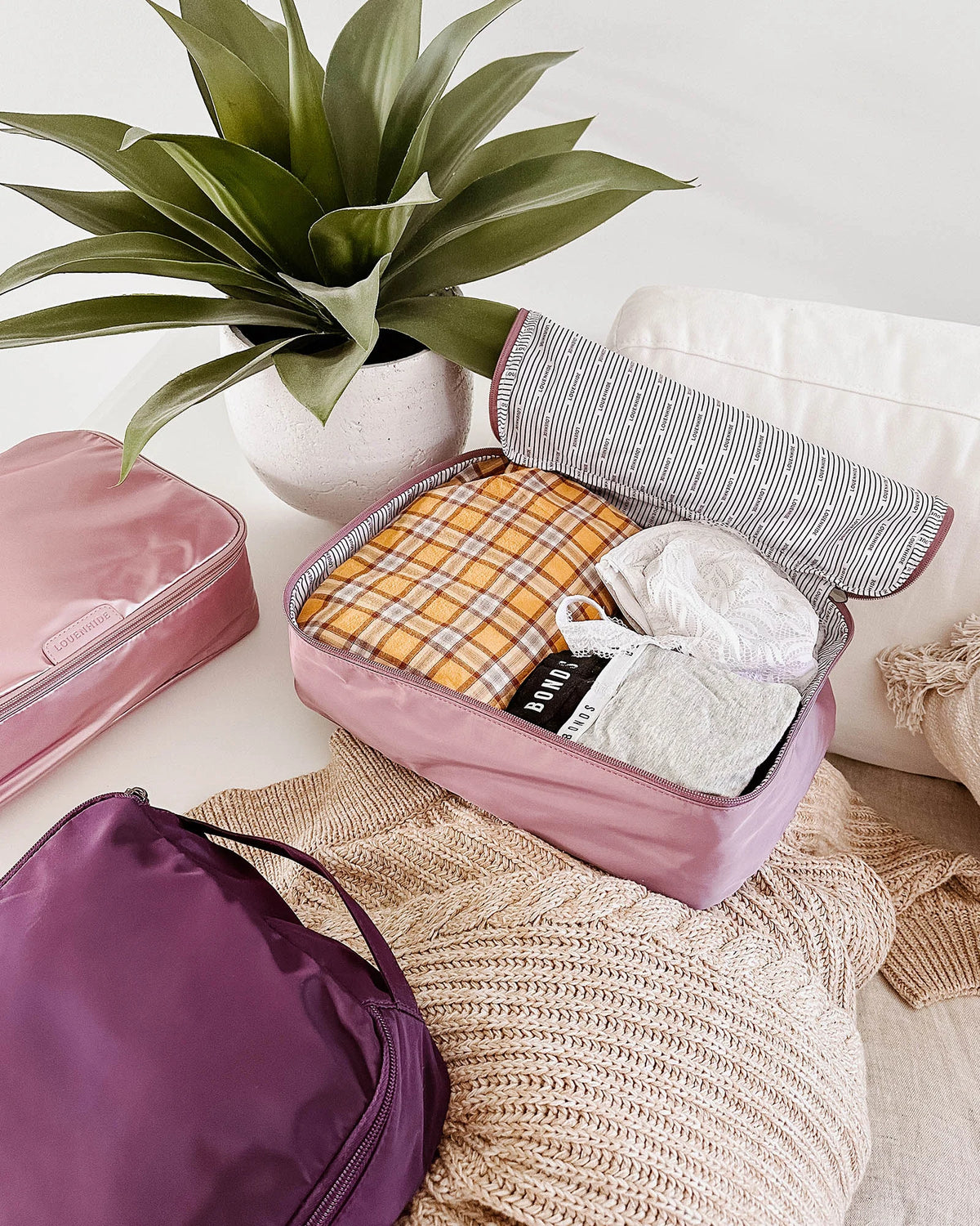 Madras Packing Cube Set - Multi Pink