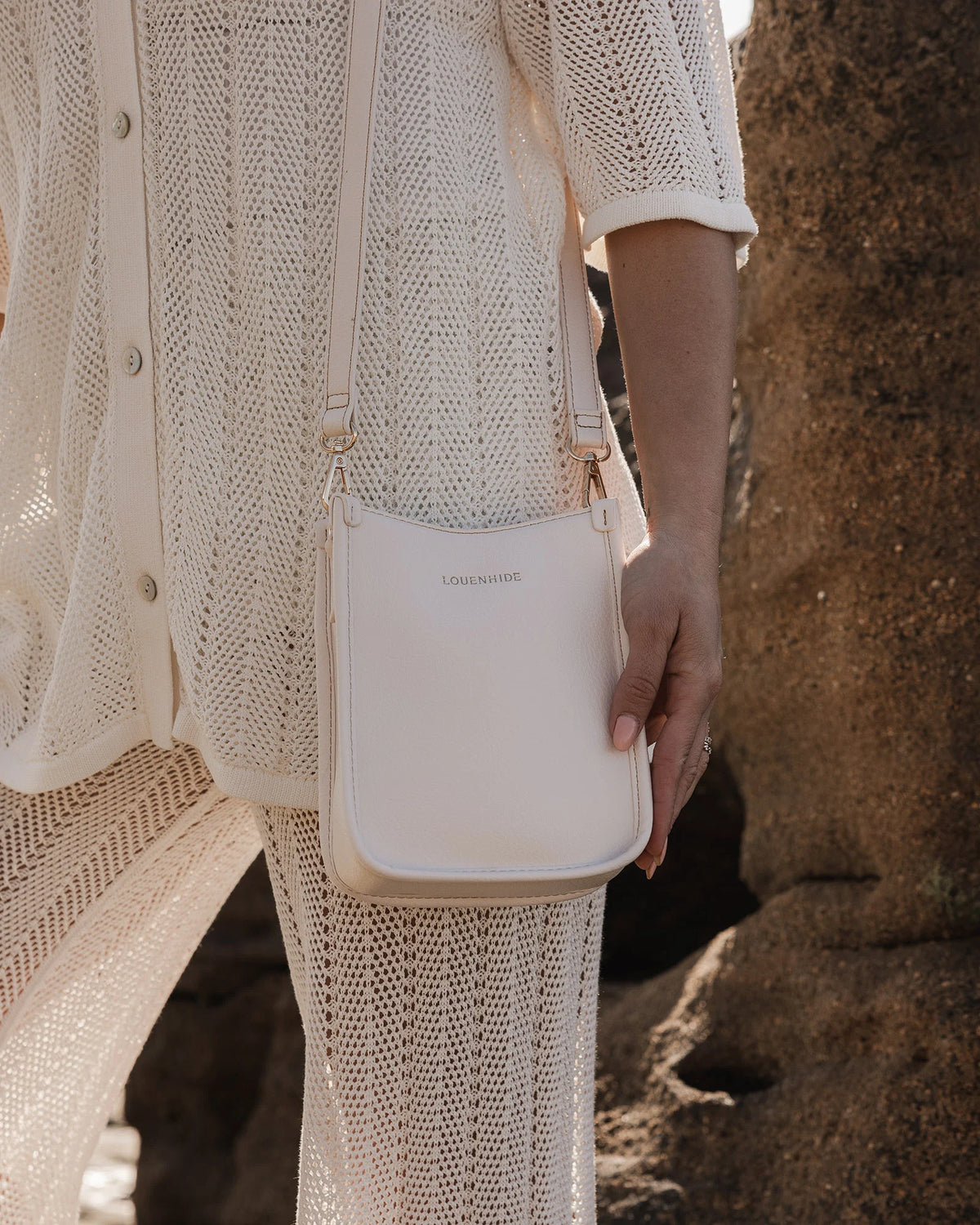 Parker Logo Crossbody Bag - Vanilla