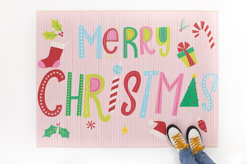 Bamboo Mat - Bright Merry Christmas