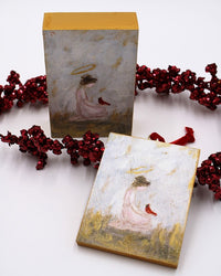 Angel with Cardinal Ornament