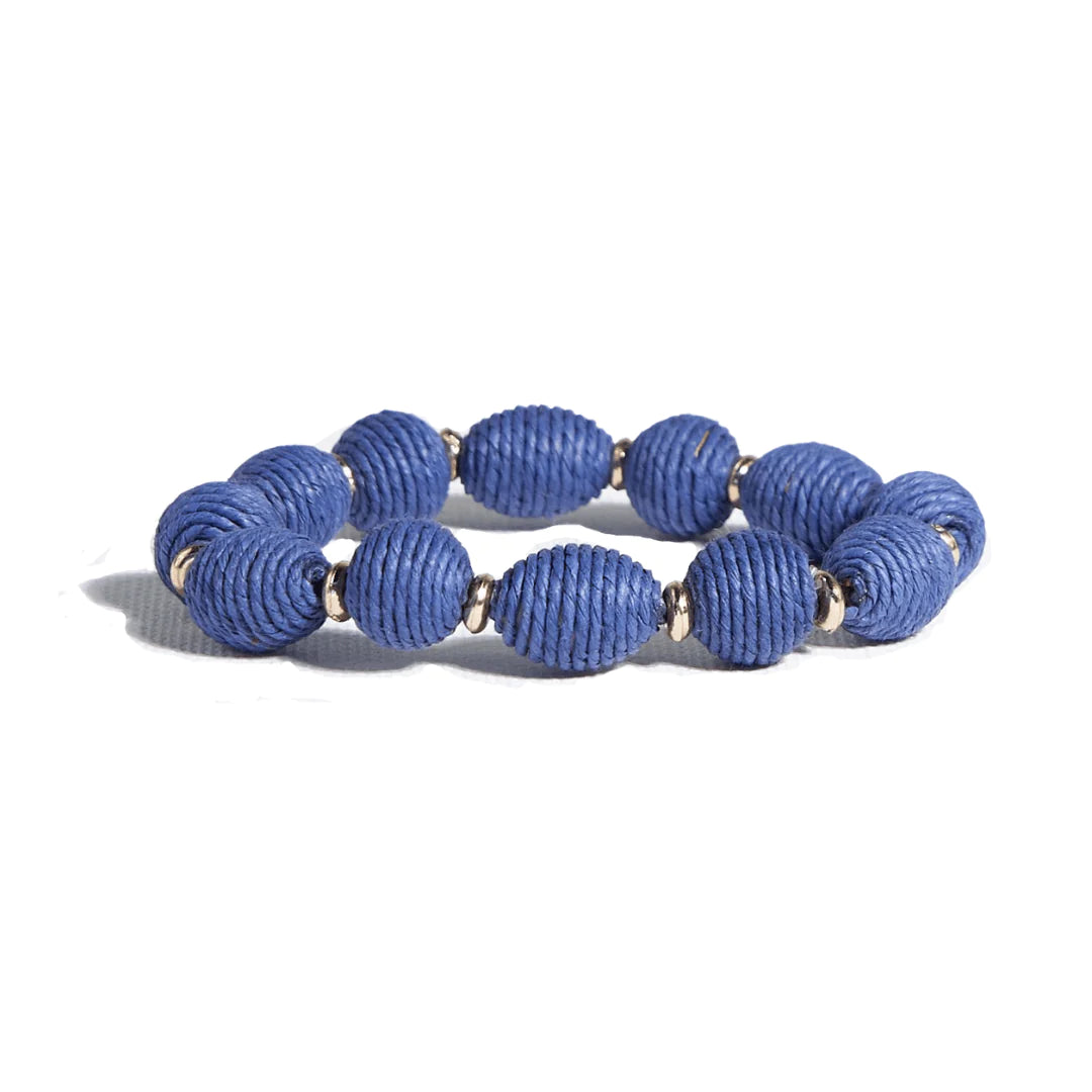 Phoebe Striped Bracelet Navy