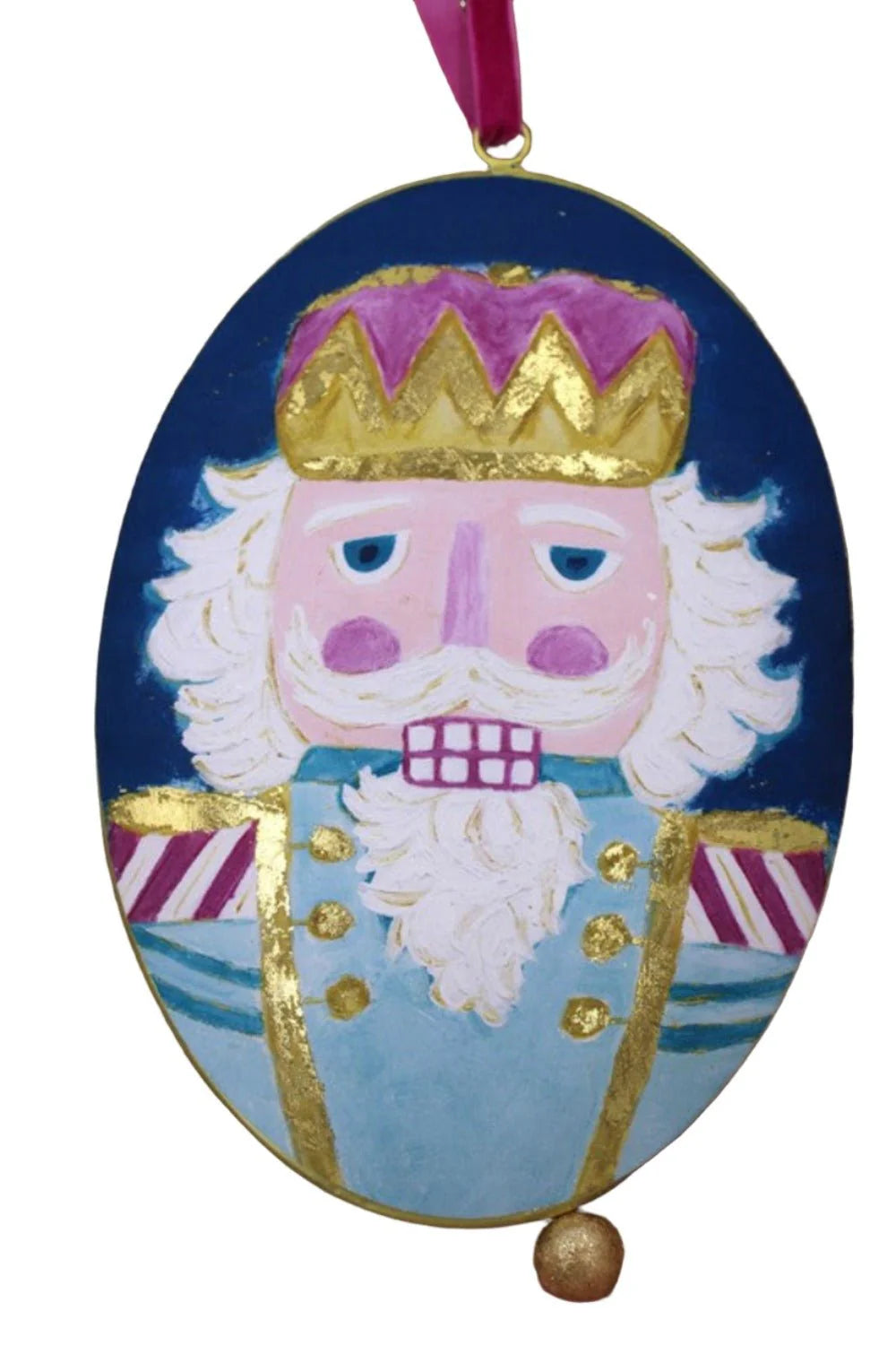 Metal Disc Nutcracker Ornament