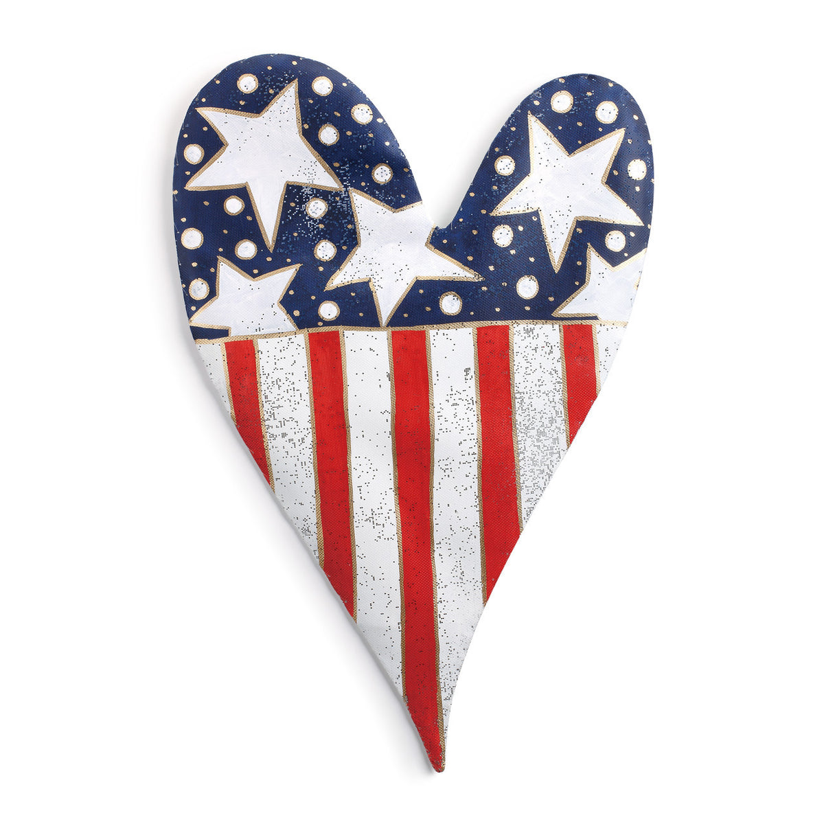 Stars and Stripes Heart Door Hanger