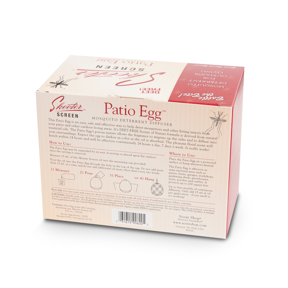 Patio Egg Mosquito Deterrent Diffuser