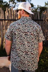 Performance Button Up - Retro Duck Camo