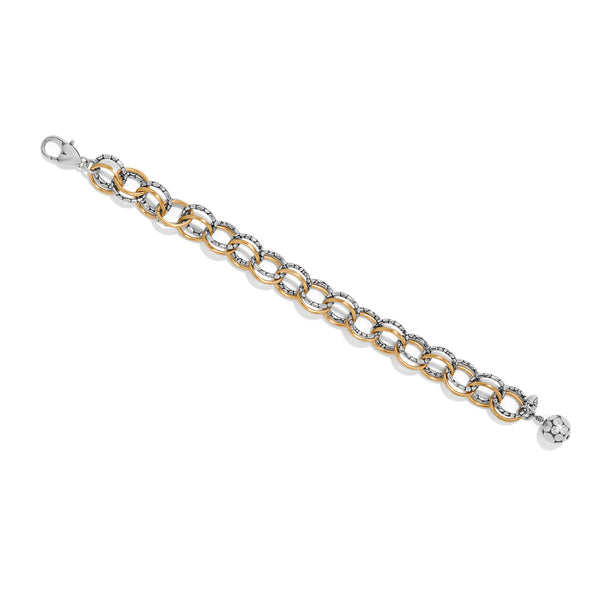 Pebble Link Two Tone Bracelet