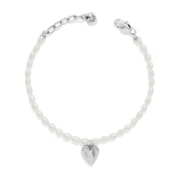 Cascade Embrace Pearl Heart Bracelet