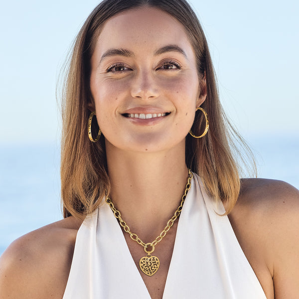 Contempo Medallion Heart Necklace