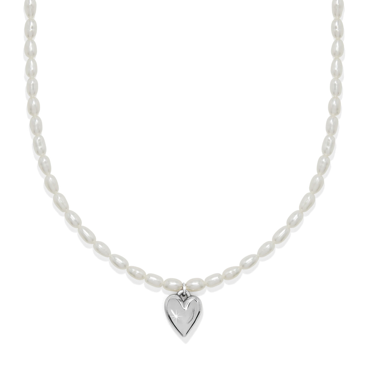 Cascade Embrace Pearl Heart Necklace