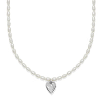 Cascade Embrace Pearl Heart Necklace