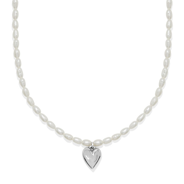 Cascade Embrace Pearl Heart Necklace