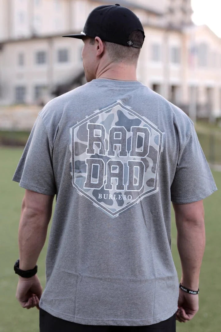 Rad Dad - Dark Heather Grey Tee