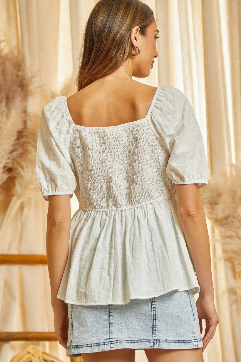 The Anna Babydoll Top - Plus