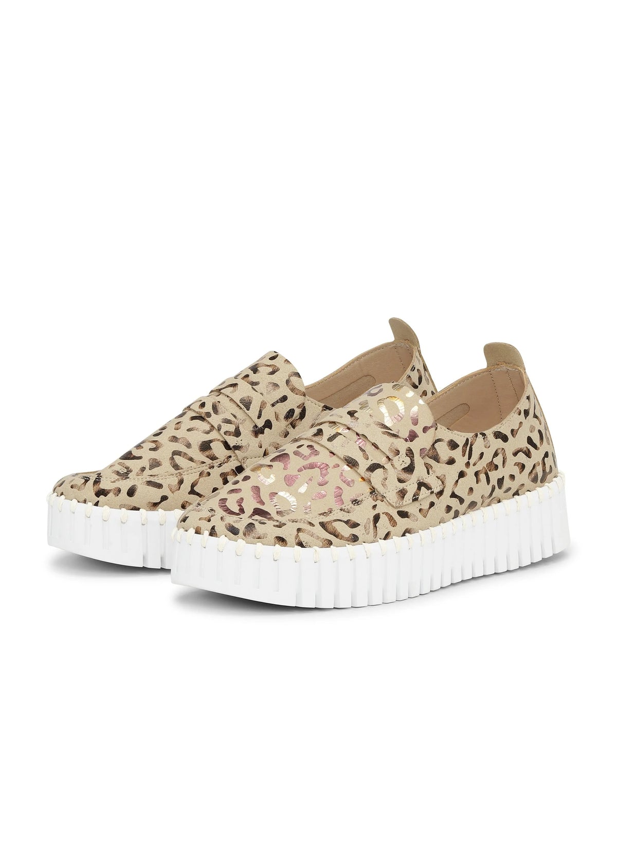 Tulip Slip on Loafer - Wheat White Leopard