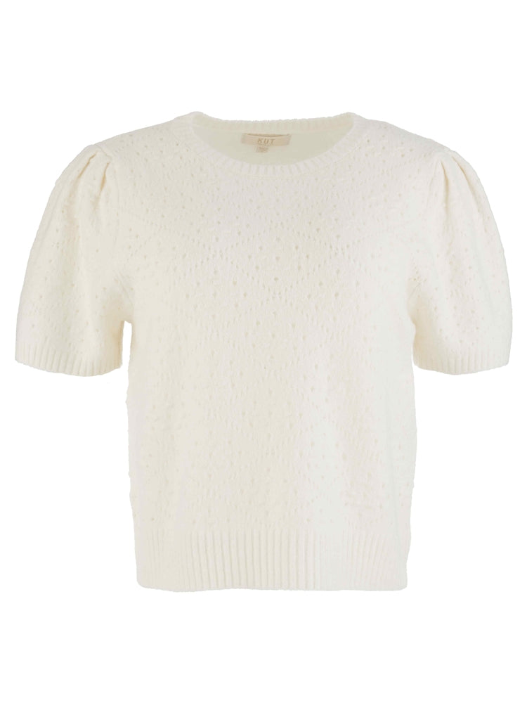 Faith Scoop Neck Short Sleeve Sweater
