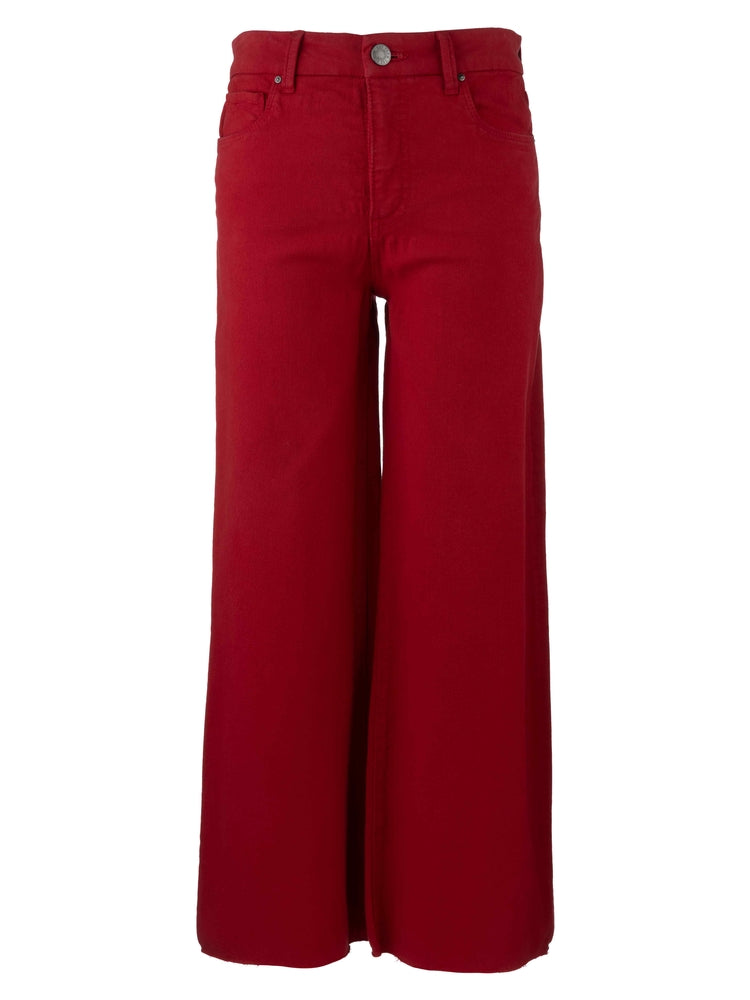 Meg High Rise Wide Leg Jean - Ruby Red