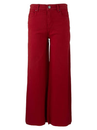 Meg High Rise Wide Leg Jean - Ruby Red