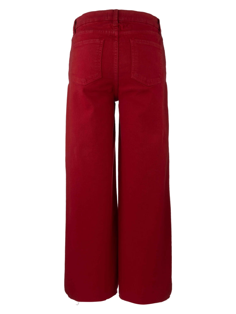 Meg High Rise Wide Leg Jean - Ruby Red
