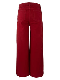 Meg High Rise Wide Leg Jean - Ruby Red