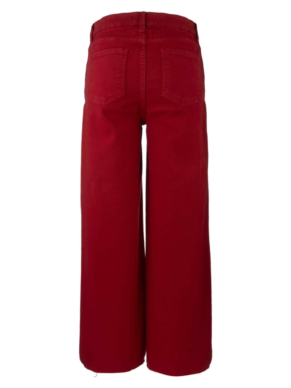 Meg High Rise Wide Leg Jean - Ruby Red