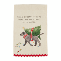 Mud Pie Christmas Dog Ric-Rac Towel