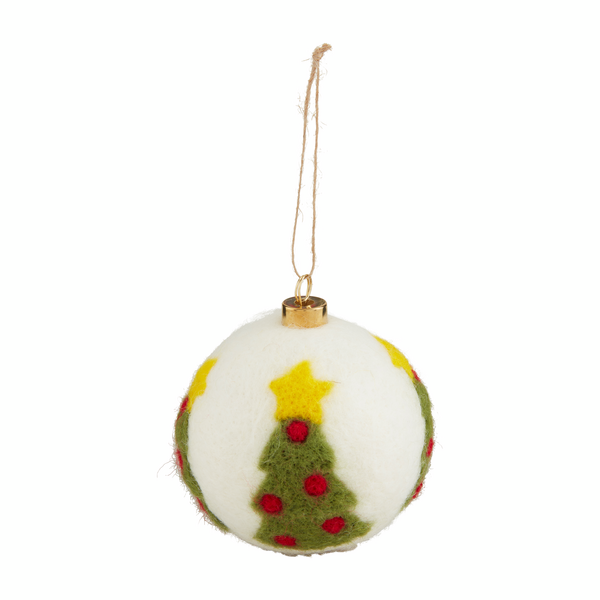 Mud Pie Felted Ball Ornament