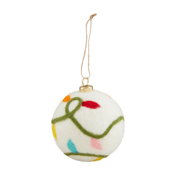 Mud Pie Felted Ball Ornament