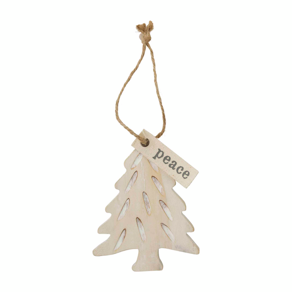 Mud Pie Large Wood Tree Ornament