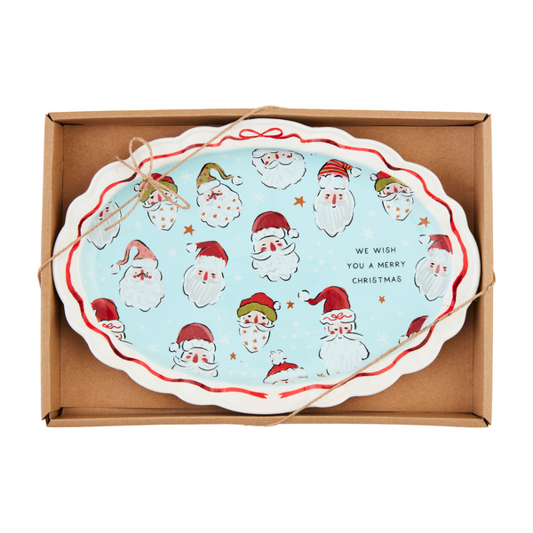 Mud Pie Santa Boxed Sentiment Plate