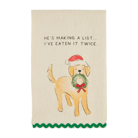 Mud Pie Christmas Dog Ric-Rac Towel