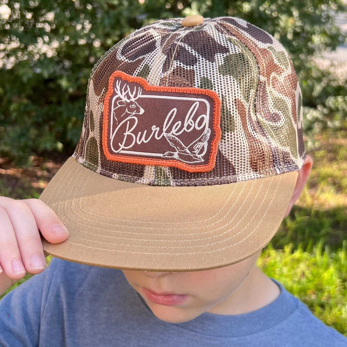 Youth Cap - Patch Logo - Camo Mesh