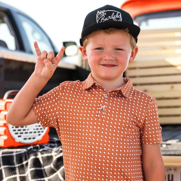 Youth Polo - Orange & White