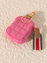 Ezra Quilted Nylon Clip-On Pouch - Pink