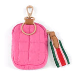Ezra Quilted Nylon Clip-On Pouch - Pink