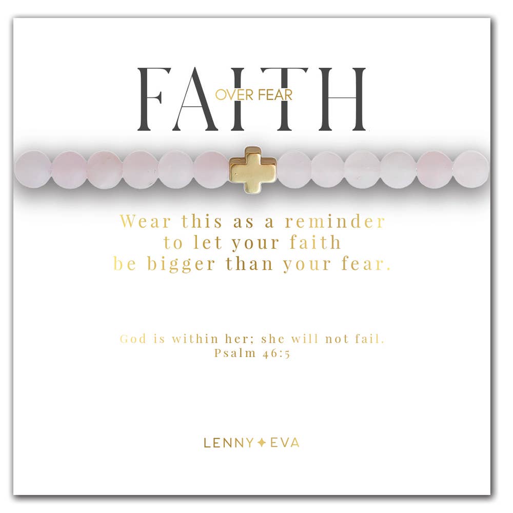 Faith Over Fear Bracelets-Limited Edition Rose Quartz